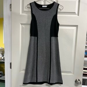 Calvin Klein Black and White Dress - Small - EUC